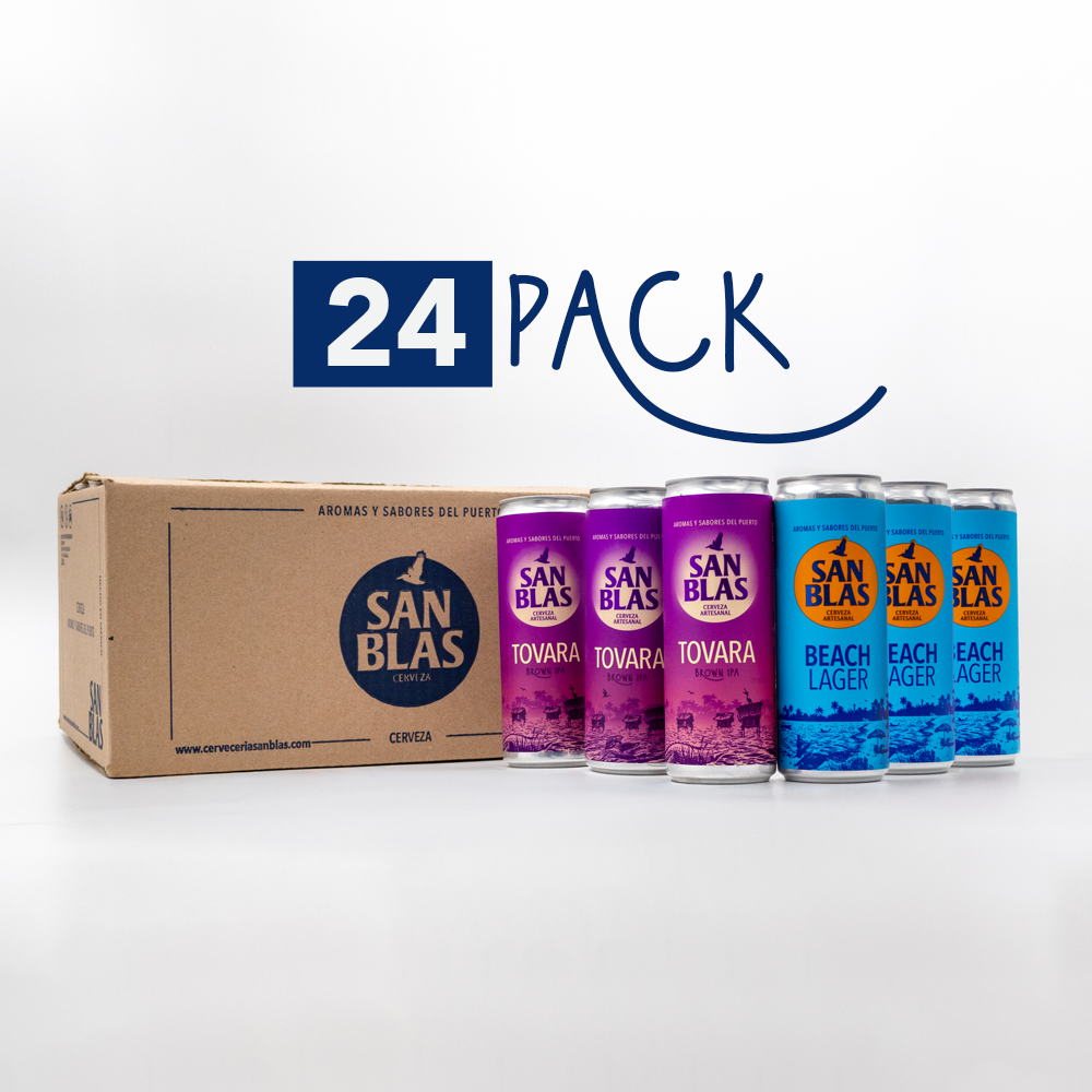 24 PACK NEGRA TOVARA I BEACH LAGER